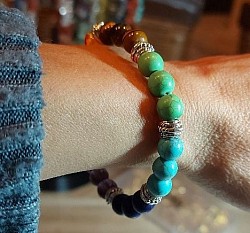 7 chakra edsteen armband. 8mm. €10-,