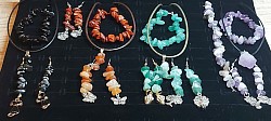 Obsidaan-agaat-aventurijn-amethist. Set: €30-,