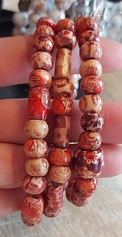 Houten bead armband. 8mm. €10-,