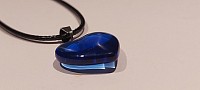 Kristal blauw hartvorm ketting