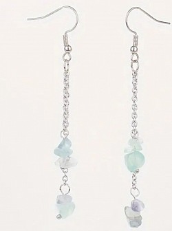 Bergkristal zilveren oorhangers. €12,50-,